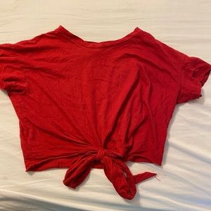 red crop top